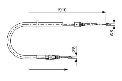Cable Pull, parking brake BOSCH 1 987 482 323