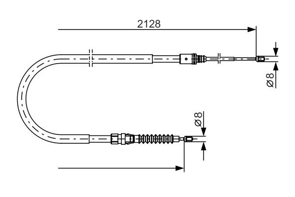 BOSCH 1 987 482 324 Cable Pull, parking brake