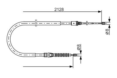 Cable Pull, parking brake BOSCH 1 987 482 324