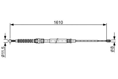 Cable Pull, parking brake BOSCH 1 987 482 326