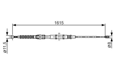 Cable Pull, parking brake BOSCH 1 987 482 328