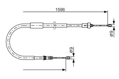 Cable Pull, parking brake BOSCH 1 987 482 334