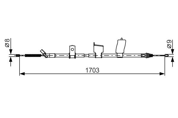 BOSCH 1 987 482 338 Cable Pull, parking brake