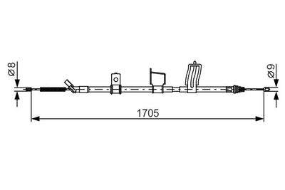 Cable Pull, parking brake BOSCH 1 987 482 339
