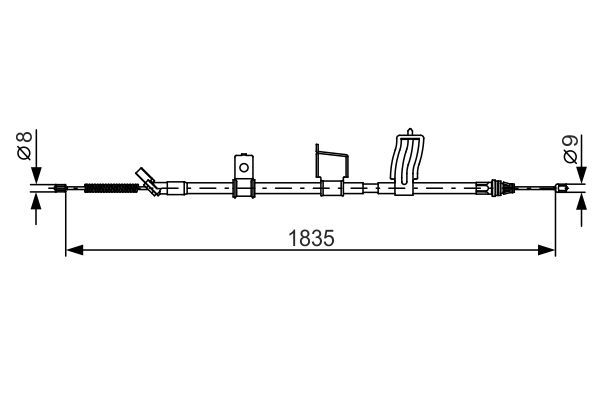 BOSCH 1 987 482 341 Cable Pull, parking brake