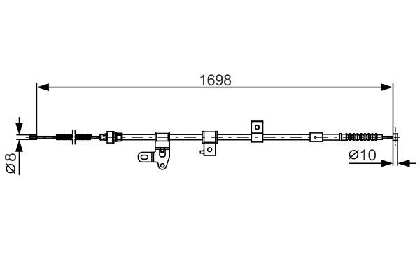 BOSCH 1 987 482 346 Cable Pull, parking brake