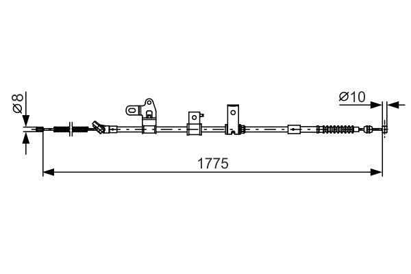 BOSCH 1 987 482 347 Cable Pull, parking brake