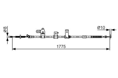 Cable Pull, parking brake BOSCH 1 987 482 347