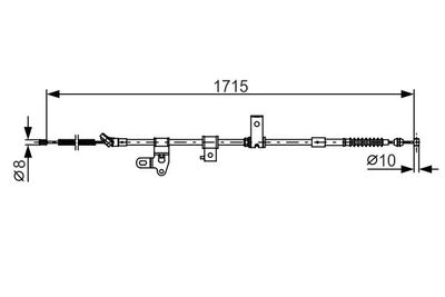 Cable Pull, parking brake BOSCH 1 987 482 348