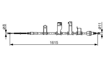 Cable Pull, parking brake BOSCH 1 987 482 349