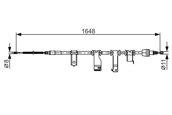 BOSCH 1 987 482 350 Cable Pull, parking brake
