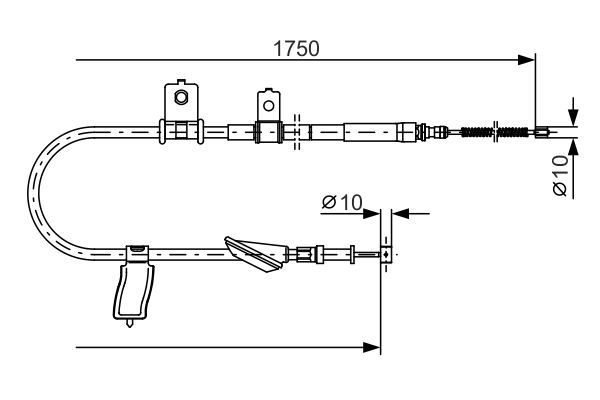 BOSCH 1 987 482 351 Cable Pull, parking brake