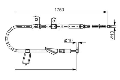 Cable Pull, parking brake BOSCH 1 987 482 351