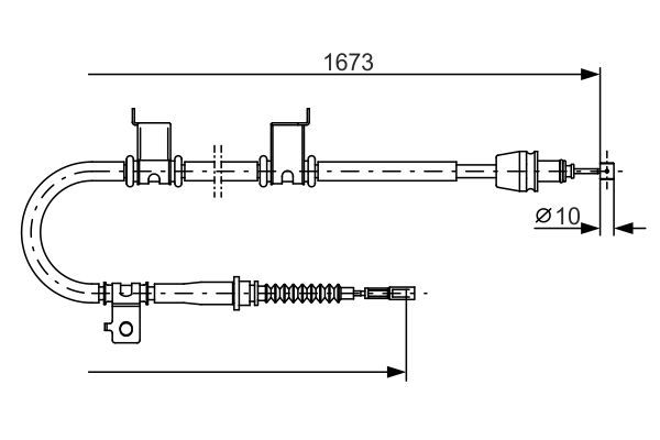 BOSCH 1 987 482 361 Cable Pull, parking brake