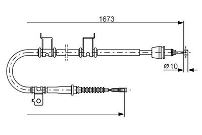 Cable Pull, parking brake BOSCH 1 987 482 361