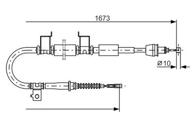 Cable Pull, parking brake BOSCH 1 987 482 362