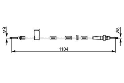 Cable Pull, parking brake BOSCH 1 987 482 364