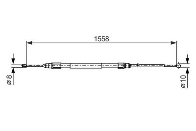 Cable Pull, parking brake BOSCH 1 987 482 368