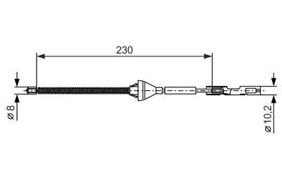 Cable Pull, parking brake BOSCH 1 987 482 370
