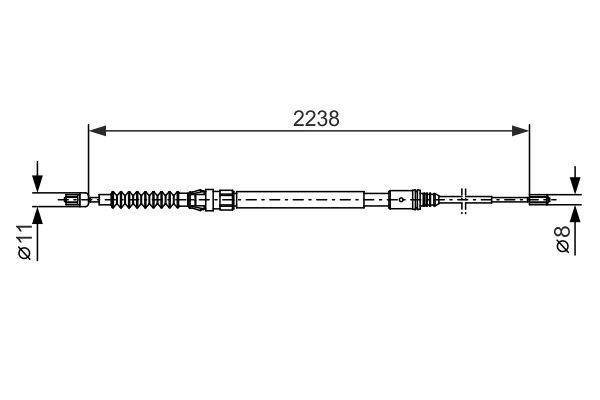 BOSCH 1 987 482 373 Cable Pull, parking brake