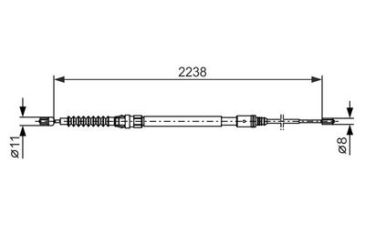 Cable Pull, parking brake BOSCH 1 987 482 373