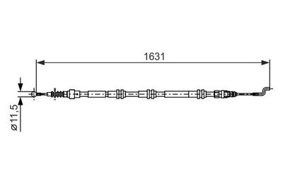 Cable Pull, parking brake BOSCH 1 987 482 376