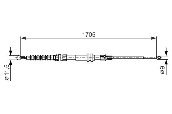 BOSCH 1 987 482 377 Cable Pull, parking brake