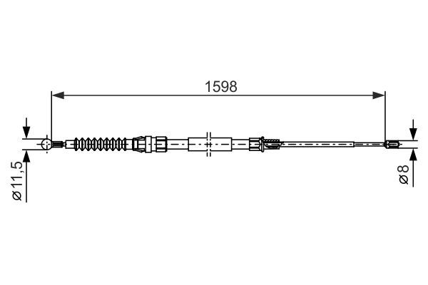 BOSCH 1 987 482 379 Cable Pull, parking brake