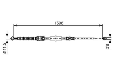 Cable Pull, parking brake BOSCH 1 987 482 379