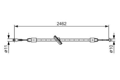 Cable Pull, parking brake BOSCH 1 987 482 381