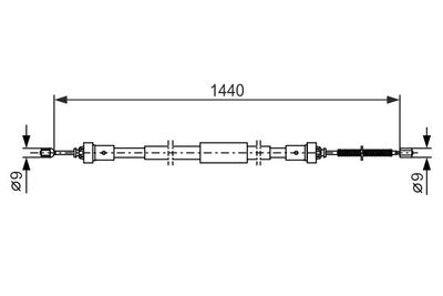 Cable Pull, parking brake BOSCH 1 987 482 383