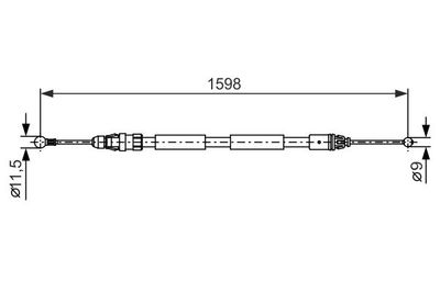 Cable Pull, parking brake BOSCH 1 987 482 388