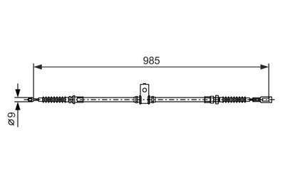Cable Pull, parking brake BOSCH 1 987 482 395