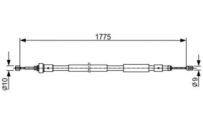 Cable Pull, parking brake BOSCH 1 987 482 407