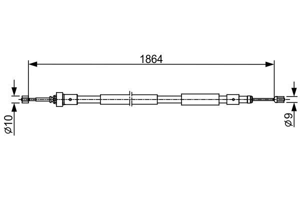BOSCH 1 987 482 408 Cable Pull, parking brake