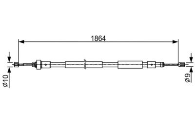 Cable Pull, parking brake BOSCH 1 987 482 408
