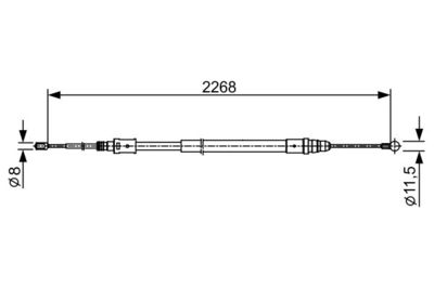 Cable Pull, parking brake BOSCH 1 987 482 409