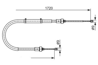 Cable Pull, parking brake BOSCH 1 987 482 411