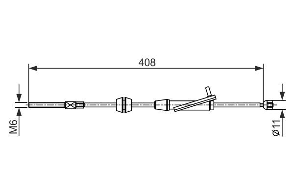 BOSCH 1 987 482 421 Cable Pull, parking brake