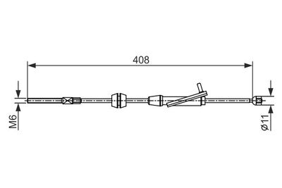 Cable Pull, parking brake BOSCH 1 987 482 421