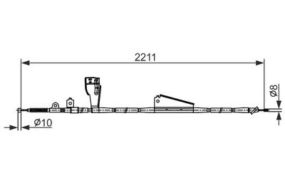 Cable Pull, parking brake BOSCH 1 987 482 424