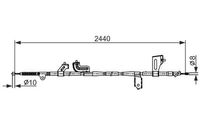 Cable Pull, parking brake BOSCH 1 987 482 425