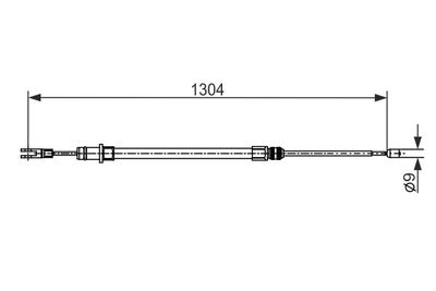 Cable Pull, parking brake BOSCH 1 987 482 431
