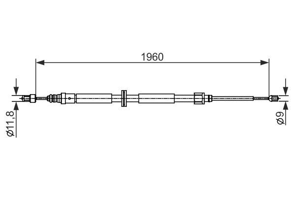 BOSCH 1 987 482 432 Cable Pull, parking brake