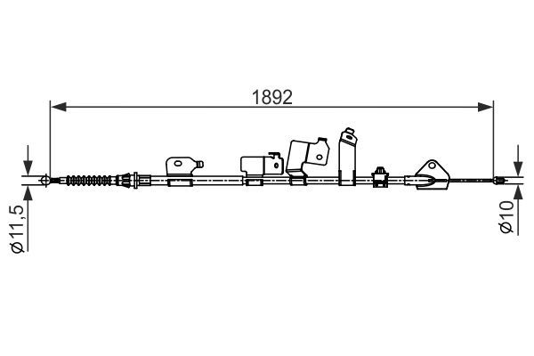 BOSCH 1 987 482 439 Cable Pull, parking brake