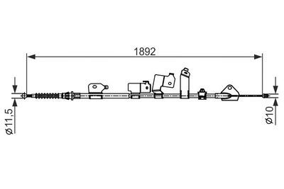 Cable Pull, parking brake BOSCH 1 987 482 439