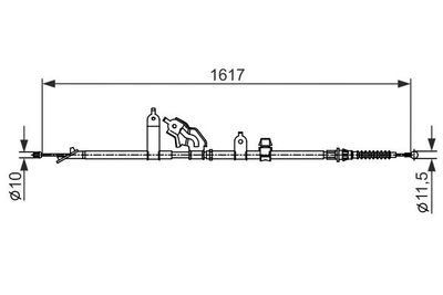 Cable Pull, parking brake BOSCH 1 987 482 441