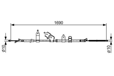 Cable Pull, parking brake BOSCH 1 987 482 443