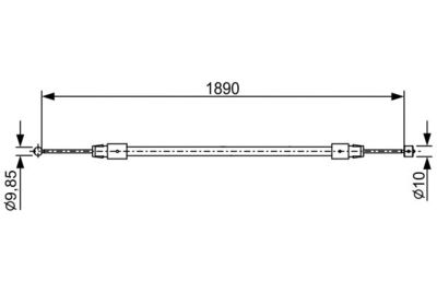 Cable Pull, parking brake BOSCH 1 987 482 444