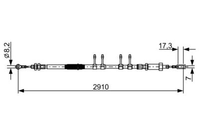 Cable Pull, parking brake BOSCH 1 987 482 447